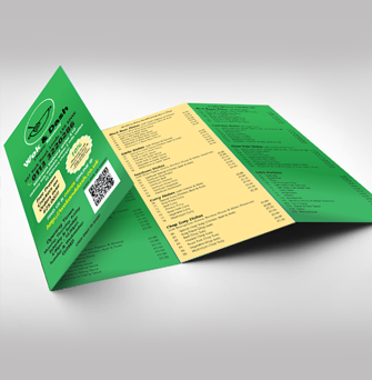 A4 Half Fold Leaflets 300gsm gloss